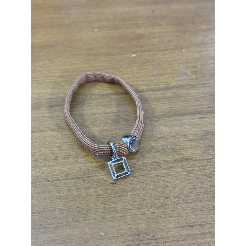 Marc By Marc Jacobs Bracelet‎ Brown Elastic Cord Friendship Bolt Charm Stretch